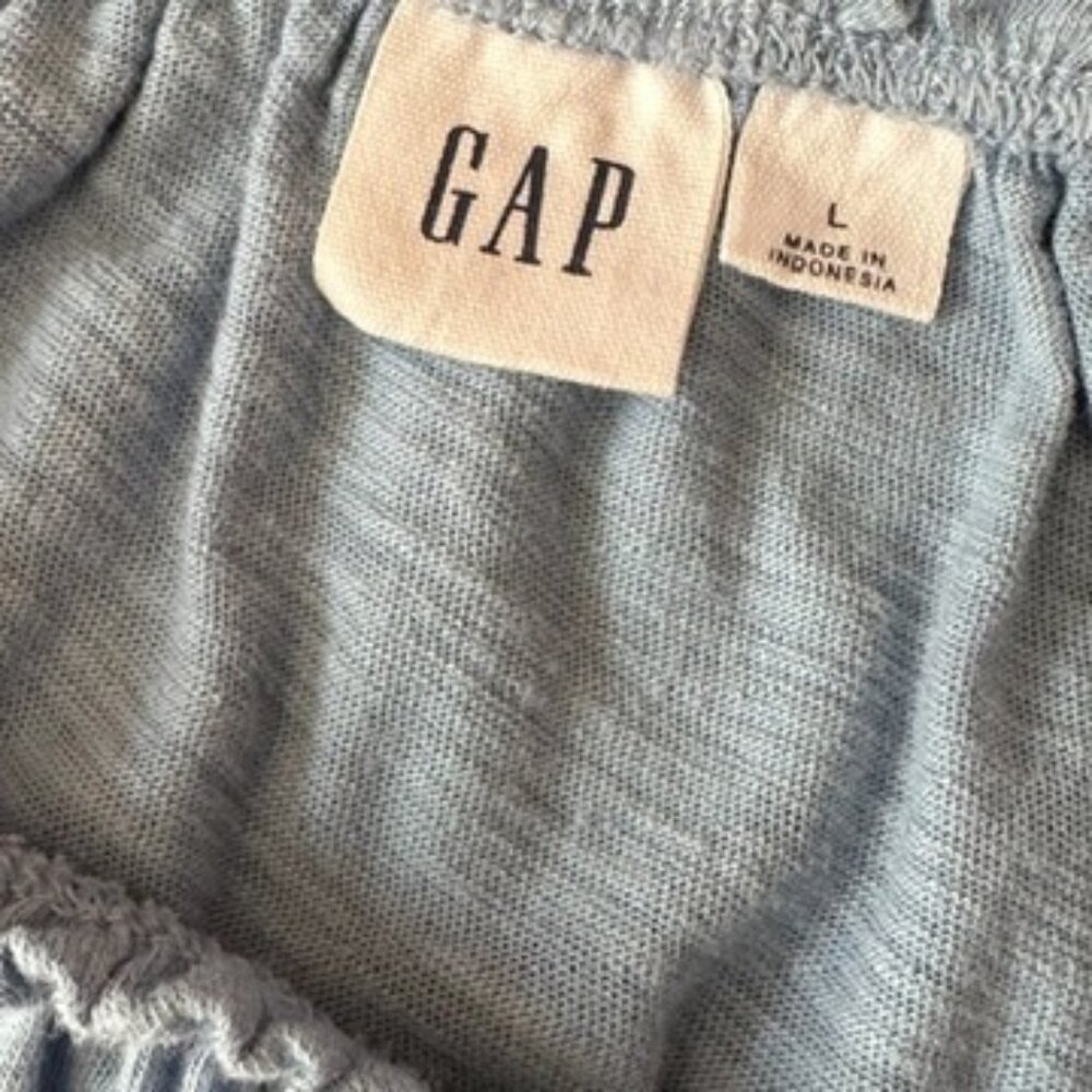 GAP Women's Knit Babydoll Style Tiered Dress Blue Large - Picture 4 of 4